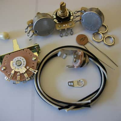 Wiring Harness Kit For Stratocaster CTS Oak Switchcraft .1uf Tecate Ceramic Cap 1970's image 2