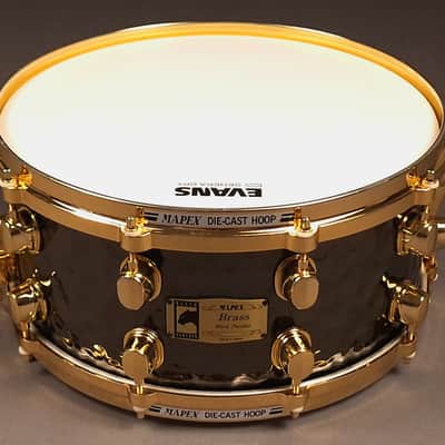 Mapex Black Panther Hammered Brass BPBR465H 14x6.5 Snare Drum | Original Owner image 2