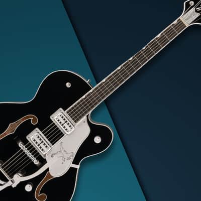 Gretsch Falcon Hollow Body Electric Guitar with Ebony Fingerboard Black image 6