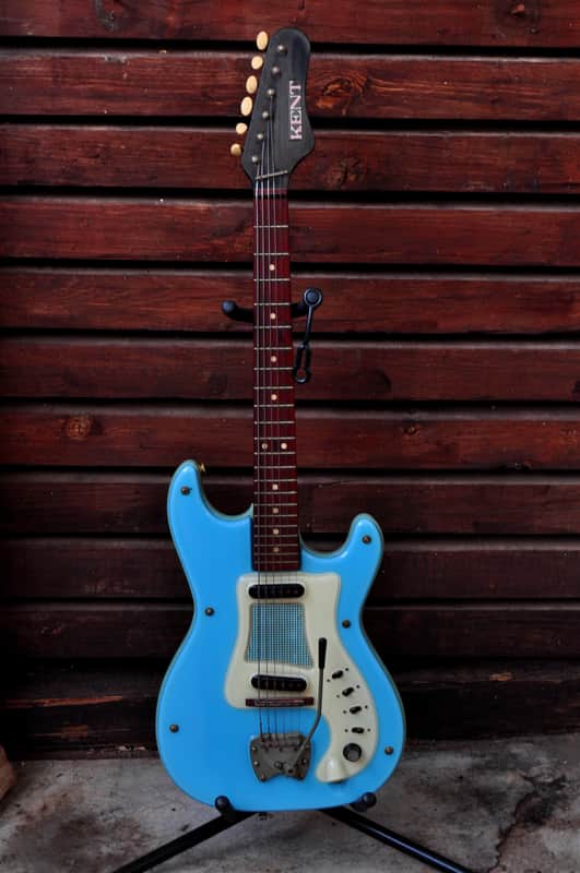 Very rare Hagstrom Kent PB-24G 1963 Blue Made In Sweden David Bowie image 1