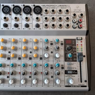 Behringer Eurorack UB1202FX 12-Input 2-Bus Mic / Line Mixer 2000s - Silver image 1
