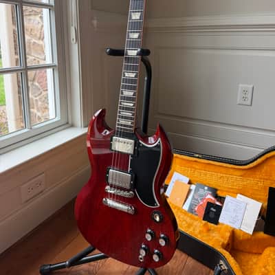 2026 Gibson Custom Shop Les Paul SG ‘61 Reissue VOS Stop Tail - Cherry Red image 3