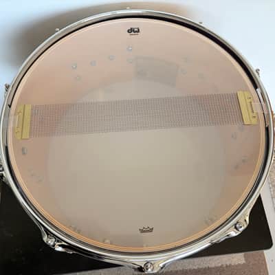DW Collector’s Series 333 Maple 6.5x14” Snare Drum 2024 - Black Cherry Stain Lacquer over vertical Makore Exotic w/ Chrome Hardware image 7