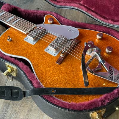 Gretsch G6129T-89 Vintage Select '89 Sparkle Jet with Bigsby 2021 - Present - Gold Sparkle image 2