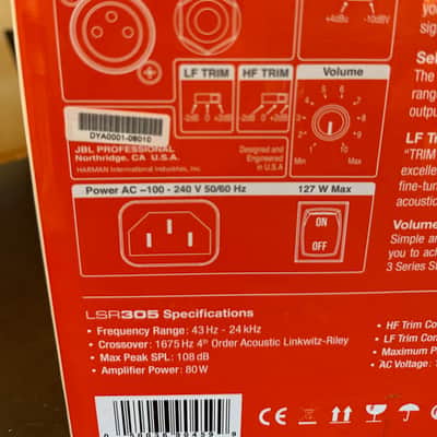 JBL LSR305 (1st Gen) 5" 2-Way Active Studio Monitor (Single) image 14