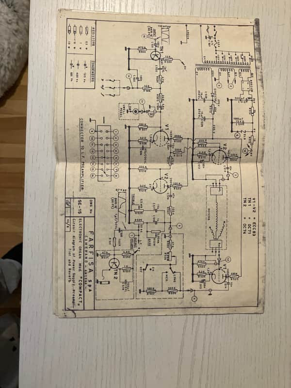 Farfisa Compact schematic diagrams image 1