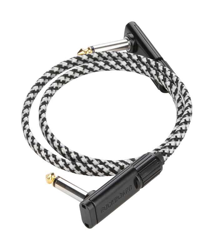 Rockboard Salt&Pepper Tweed Series Flat Patch Cables 23.62in w/Same Day Shipping image 1