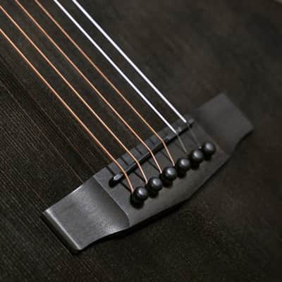 Cort MODERNBLACK Masterpiece Series Modern Concert Body Solid European Sitka Spruce Top Walnut Reinforced Mahogany Neck 6-String Acoustic-Electric Guitar w/Hard Case image 14