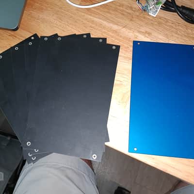 Buchla 4.25″ x 7″ blank covers - Black and Blue image 2