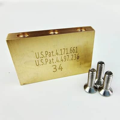 Korean-made double tremolo electric guitar bridge pure copper base tremolo system brass base metal block 34mm image 2