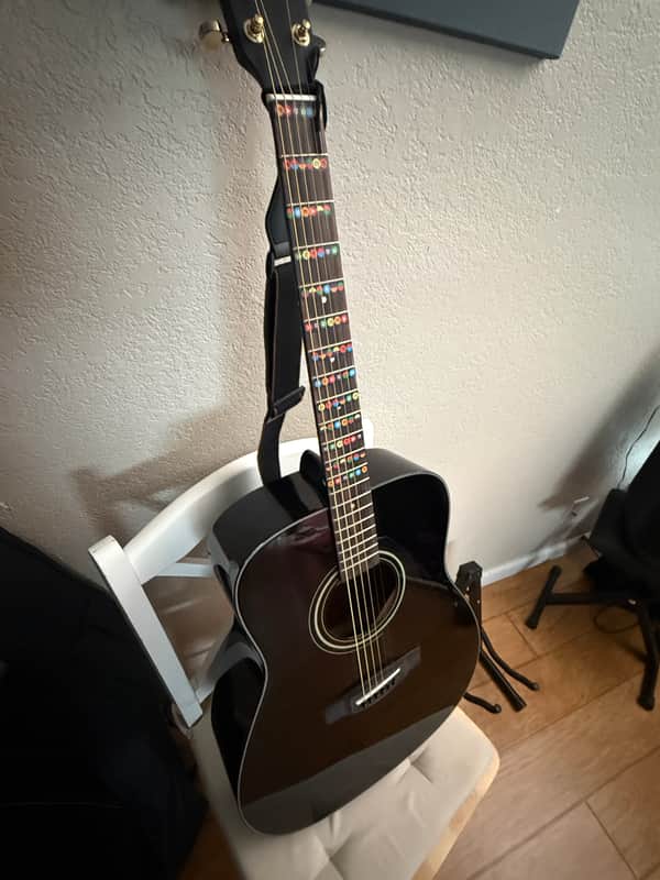Yamaha F335-BL Dreadnought Acoustic Guitar 2010s - Black image 1