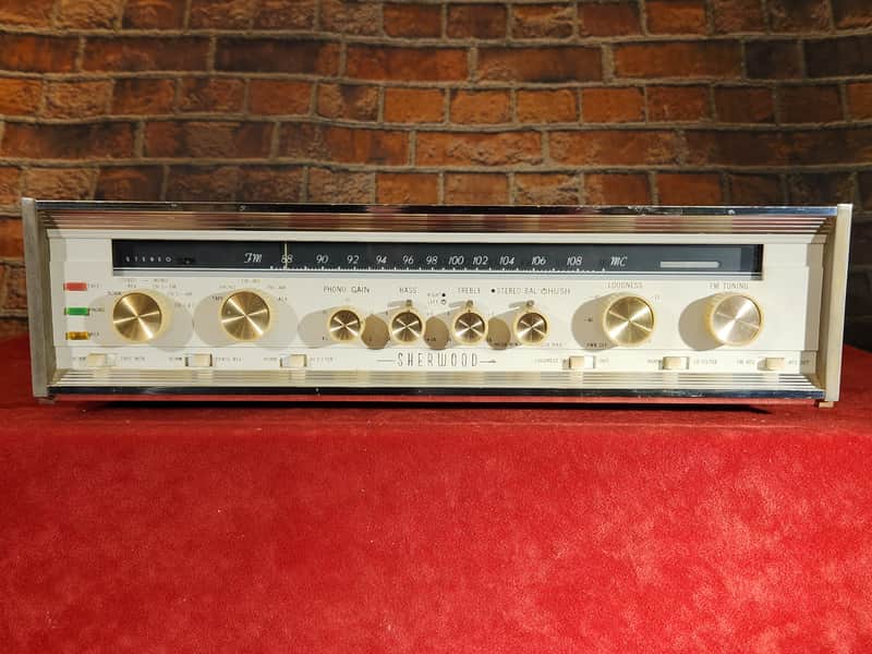 Vintage 1970s Sherwood S8000 Tube-Powered FM Receiver - Three-Prong Power Cable image 1