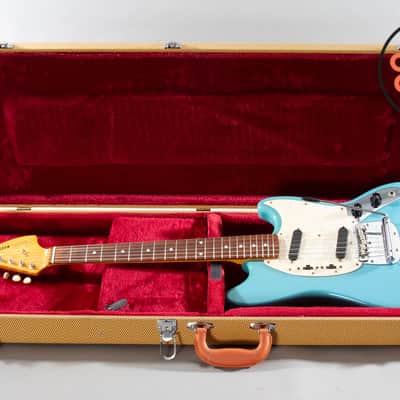 1997 Fender Japan CIJ MG66-66 ’66 Mustang Reissue California Blue w/ Tweed HSC image 2