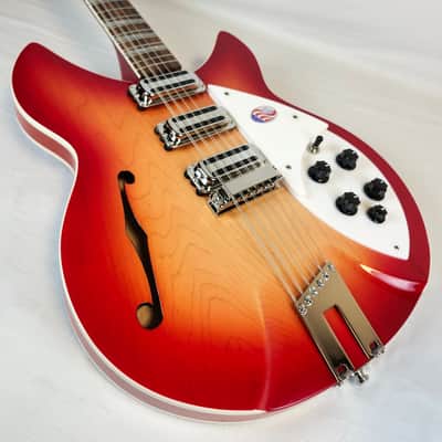 Rickenbacker 1993 Plus 12-String Semi-Hollow Guitar, Fire Glo, 3 Toaster Pickups, Stereo, HSC image 10