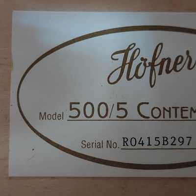 Hofner Contemporary President Bass HCT-500/5-BK 2024 image 10