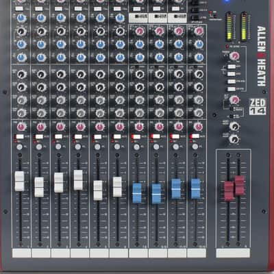 Allen & Heath ZED-14 14-Channel Mixer 2007 - Present - Black/Red image 1