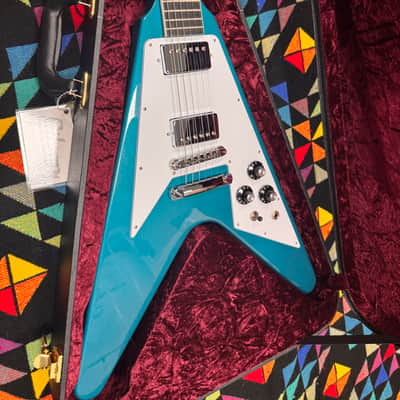 Immagine 🚀🚀🚀2026 Gibson Custom Limited Edition Flying V 1969 Reissue Aqua Mist - 8