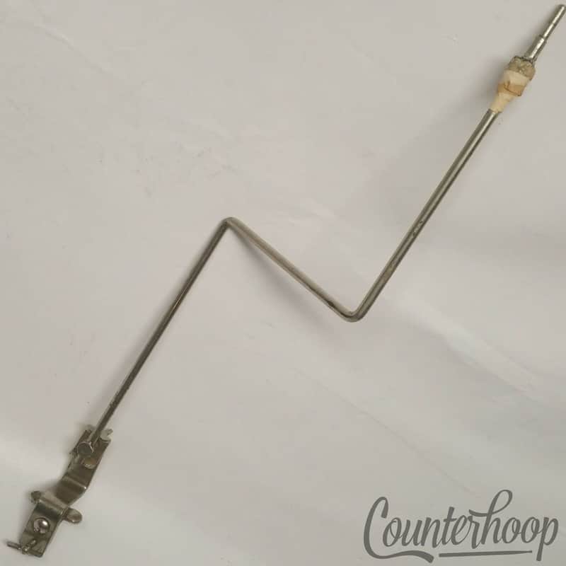 *Ludwig Clamp-On Bass Drum Cymbal Arm Mount Stand Rod Nickel Vintage 20s Script* image 1
