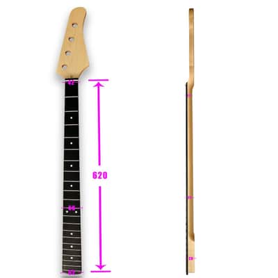 Electric Bass Guitar Neck – Maple (34" Scale) image 3