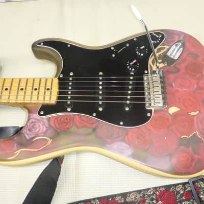 Fender Deluxe Powerhouse Stratocaster SSS w/Piezo Saddles : Crowned & Dressed Frets - Unfinished Roses Over OEM Color image 2