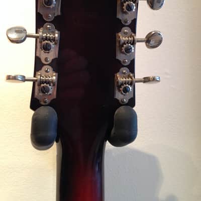 Silvertone by Harmony 1454 Archtop Electric DeArmond, Bigsby 1964 Sunburst Airline image 14