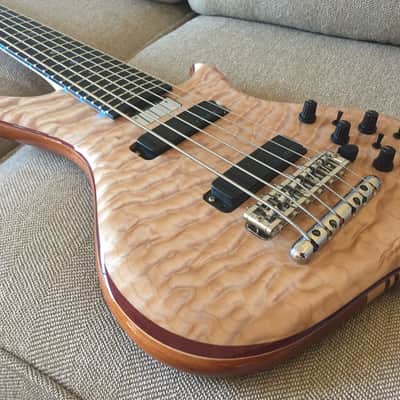 Alembic Wave 6 string Bass guitar - Anniversary Electronics 2018 5A Quilted Maple image 13
