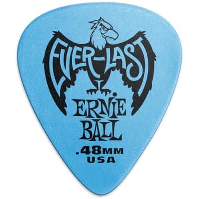 Ernie Ball Everlast Picks Blue .48mm Bag Of 12 image 3