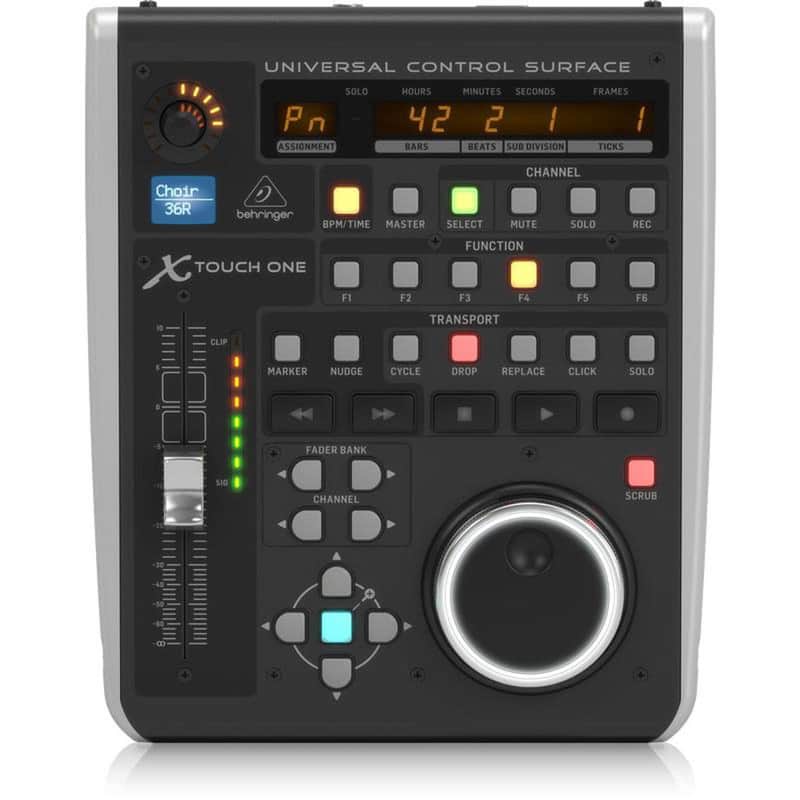 Behringer X-TOUCH ONE Universal Control Surface with Touch-Sensitive Motor Fader, Bundle with TAPH100 Headphones image 1