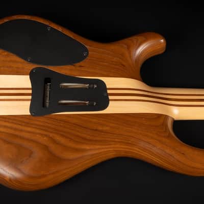2014 Mayones Regius Pro 7 Claro Walnut | Custom 7-String Swamp Ash Body Neck Thru Birdseye Maple Fretboard DiMarzio Pickups Floyd Rose Tremolo Coil Split | CoA OHSC image 11
