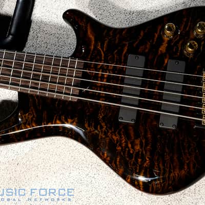 Roscoe SKB Signature V Exhibition Grade Quilt Maple Top-Black Gold image 2