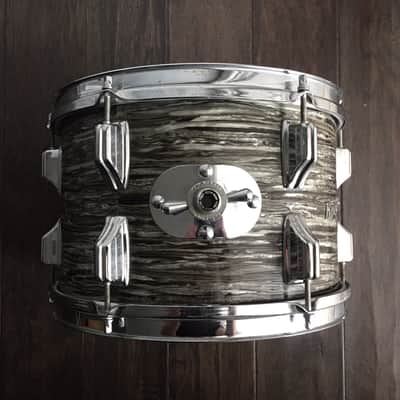 Vintage Rogers Dayton Era Holiday 12" x 8" Rack Tom Tom Drum 1967 Black Strata image 6