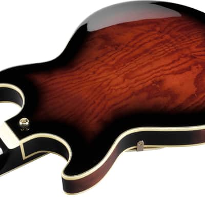 Ibanez AM Artstar 6 String Electric Guitar w/Case - Dark Brown Sunburst (AM153QADBS) image 5
