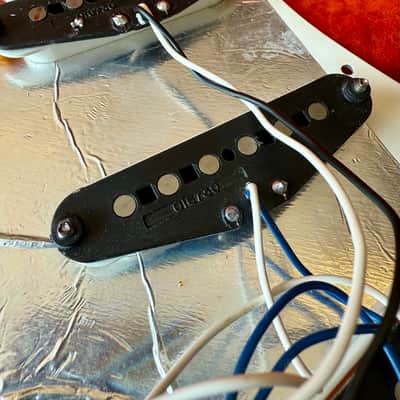 Fender Loaded USA Stratocaster pickguard 1998 - White pearl original vintage USA strat 11 hole image 4