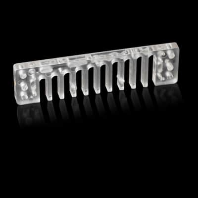 10 Hole Harmonica Professional Blues Harp White Color Transparent Acrylic Comb - Key of C image 10