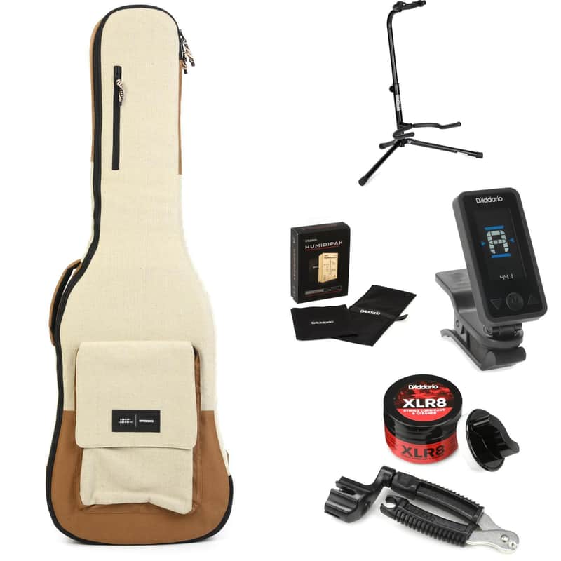 Gator Someone Somewhere Lux Series Electric Guitar Gig Bag Essential Care Bundle - Malt image 1