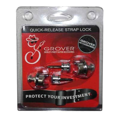 Grover GP800N Quick Release Strap Locks, Nickel (Set of 2) image 1