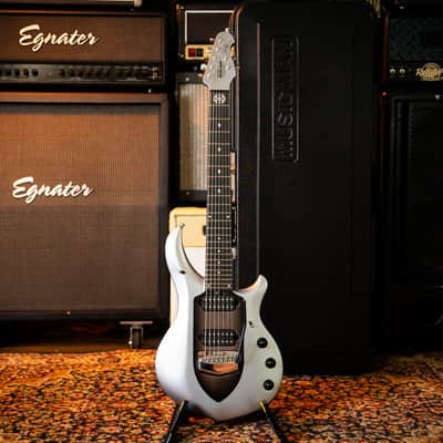 Ernie Ball Music Man John Petrucci Majesty 7 – 2015 – Silver Lining – Excellent Condition – Complete Case Candy – Signed Backplate image 3