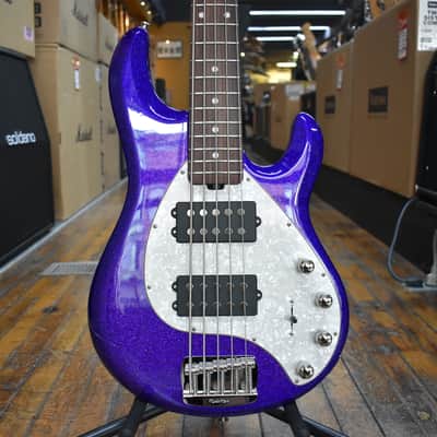 Ernie Ball Music Man StingRay 5 Special HH 5-string Electric Bass Guitar Violet Sparkle Burst w/Mono Case image 1