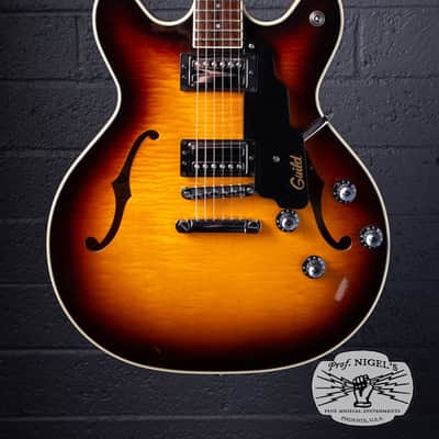 Guild Starfire IV USA Corona Sunburst Semi-Hollow Electric Guitar w/ HSC image 4
