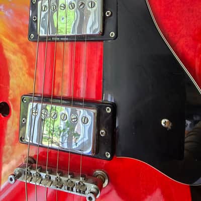 Luxor ES-335 Style Hollowbody – MIJ Lawsuit Era – Cherry Red – Professional Setup image 12