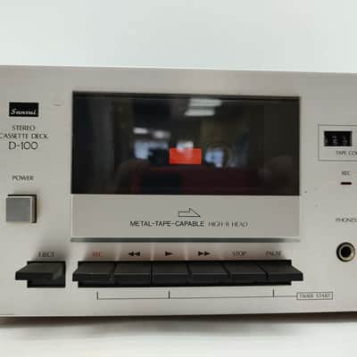 Sansui D-100 Stereo Cassette Deck 1980's - Silver image 2