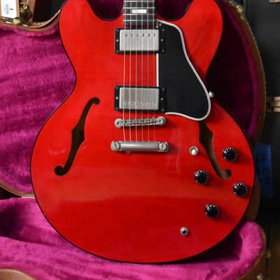 2000 Gibson USA Limited Edition ES-335 BP Translucent Red, Black Binding, Ebony Board w/OHSC, RARE image 5