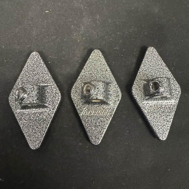 Gretsch Broadkaster Floor Tom Leg Brackets (3) - Vintage Diamond 90’s - 00’s - Gunmetal image 1