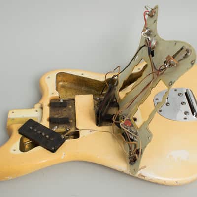 Fender Jazzmaster Solid Body Electric Guitar (1960), ser. #58205, original white Tolex hard shell case. image 16