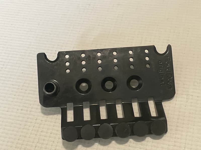 1990's Era Original Floyd Rose Made in Germany Black Left Hand Lefty Tremolo Bridge Base Plate w/ Arm Bushing image 1