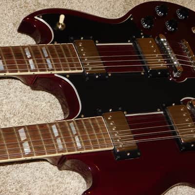 Gibson EDS-1275 Double Neck Electric Guitar 1995 Vintage Cherry image 10
