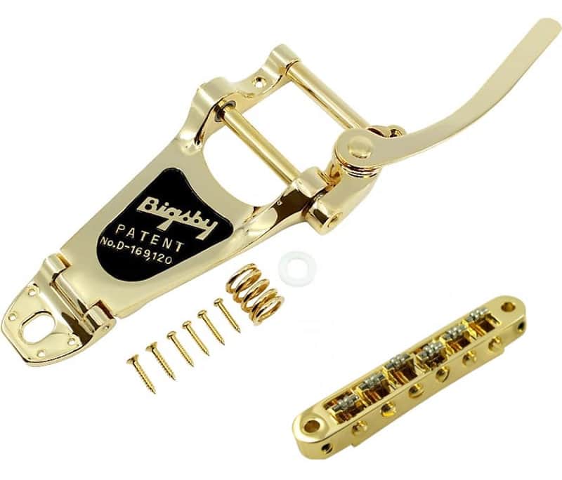Permanent Install Bigsby Gold B7G Vibrato/Tremolo with Tonepros roller bridge, 4 Gibson Les Paul, ES image 1