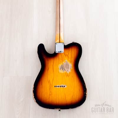 2023 Fender Custom Shop 1952 Telecaster Heavy Relic Big U Two-Tone Sunburst w/ Case, CoA image 3