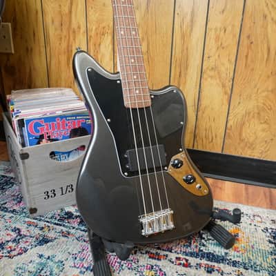 Squier Affinity Jaguar Bass Charcoal Frost Metallic image 3