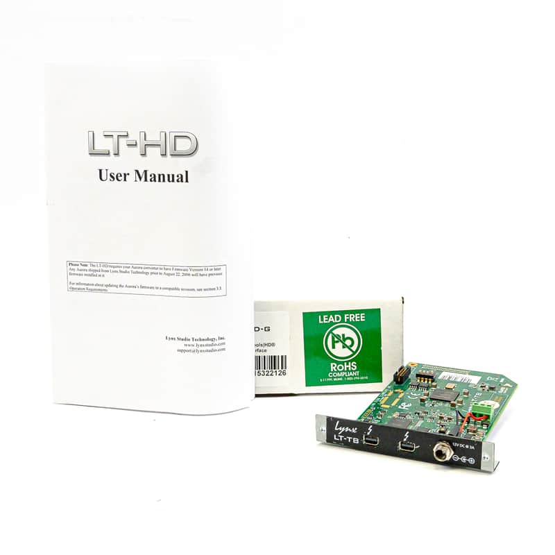 Lynx LT-TB Thunderbolt LSlot Interface Card for Aurora & Hilo w/ Box Manual image 1